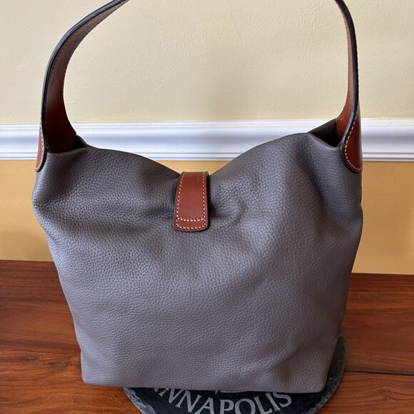 Dooney & Bourke Small Logo Lock Shoulder Bag - Elephant - Picture 2 of 10